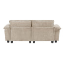  Manufacturer Color_Taupe -- Homelegance Dublin Stationary Fabric Loveseat IMAGE 4