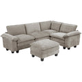  Manufacturer Color_Dark pewter -- Dublin 8450PWT*53ACCR 5 pc Modular Sectional with Ottoman IMAGE 1