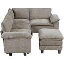  Manufacturer Color_Dark pewter -- Dublin 8450PWT*53ACCR 5 pc Modular Sectional with Ottoman IMAGE 3