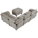  Manufacturer Color_Dark pewter -- Dublin 8450PWT*53ACCR 5 pc Modular Sectional with Ottoman IMAGE 4