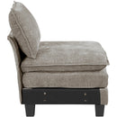  Manufacturer Color_Dark pewter -- Dublin 8450PWT*53ACCR 5 pc Modular Sectional with Ottoman IMAGE 7