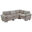  Manufacturer Color_Dark pewter -- Dublin 8450PWT*43ACCR 4 pc Modular Sectional IMAGE 1