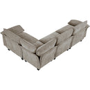  Manufacturer Color_Dark pewter -- Dublin 8450PWT*43ACCR 4 pc Modular Sectional IMAGE 4