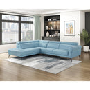 Manufacturer Color_Blue -- Homelegance Giselle Leather Match 2 pc Sectional IMAGE 14