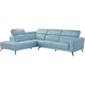  Manufacturer Color_Blue -- Homelegance Giselle Leather Match 2 pc Sectional IMAGE 1