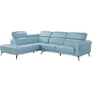  Manufacturer Color_Blue -- Homelegance Giselle Leather Match 2 pc Sectional IMAGE 1
