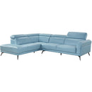  Manufacturer Color_Blue -- Homelegance Giselle Leather Match 2 pc Sectional IMAGE 2