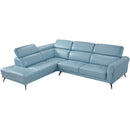  Manufacturer Color_Blue -- Homelegance Giselle Leather Match 2 pc Sectional IMAGE 4