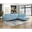  Manufacturer Color_Blue -- Homelegance Giselle Leather Match 2 pc Sectional IMAGE 13