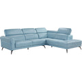  Manufacturer Color_Blue -- Homelegance Giselle Leather Match 2 pc Sectional IMAGE 1