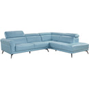  Manufacturer Color_Blue -- Homelegance Giselle Leather Match 2 pc Sectional IMAGE 2