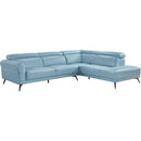  Manufacturer Color_Blue -- Homelegance Giselle Leather Match 2 pc Sectional IMAGE 3