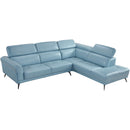 Manufacturer Color_Blue -- Homelegance Giselle Leather Match 2 pc Sectional IMAGE 4