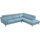  Manufacturer Color_Blue -- Homelegance Giselle Leather Match 2 pc Sectional IMAGE 5