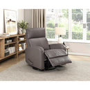  Manufacturer Color_Mocha -- Homelegance Sorrento Swivel Glider Leather Match Recliner IMAGE 12