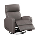  Manufacturer Color_Mocha -- Homelegance Sorrento Swivel Glider Leather Match Recliner IMAGE 6