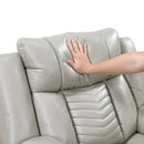  Manufacturer Color_Grey -- Homelegance Huron Power Polyurethane Recliner IMAGE 13