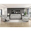  Manufacturer Color_Grey -- Homelegance Huron Power Polyurethane Recliner IMAGE 15