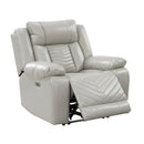  Manufacturer Color_Grey -- Homelegance Huron Power Polyurethane Recliner IMAGE 7