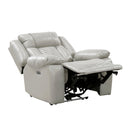  Manufacturer Color_Grey -- Homelegance Huron Power Polyurethane Recliner IMAGE 8