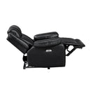  Manufacturer Color_Black -- Huron 8457BLK-1PW Power Reclining Chair with LED and Charging Ports IMAGE 11