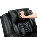  Manufacturer Color_Black -- Huron 8457BLK-1PW Power Reclining Chair with LED and Charging Ports IMAGE 13