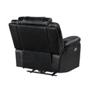  Manufacturer Color_Black -- Huron 8457BLK-1PW Power Reclining Chair with LED and Charging Ports IMAGE 4