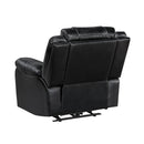  Manufacturer Color_Black -- Huron 8457BLK-1PW Power Reclining Chair with LED and Charging Ports IMAGE 5