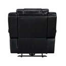  Manufacturer Color_Black -- Huron 8457BLK-1PW Power Reclining Chair with LED and Charging Ports IMAGE 6