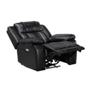  Manufacturer Color_Black -- Huron 8457BLK-1PW Power Reclining Chair with LED and Charging Ports IMAGE 8