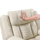  Manufacturer Color_Beige -- Huron 8457BEG-1PW Power Reclining Chair with LED and Charging Ports IMAGE 13