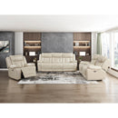  Manufacturer Color_Beige -- Huron 8457BEG-1PW Power Reclining Chair with LED and Charging Ports IMAGE 15