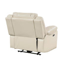  Manufacturer Color_Beige -- Huron 8457BEG-1PW Power Reclining Chair with LED and Charging Ports IMAGE 4