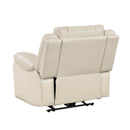  Manufacturer Color_Beige -- Huron 8457BEG-1PW Power Reclining Chair with LED and Charging Ports IMAGE 5