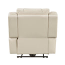  Manufacturer Color_Beige -- Huron 8457BEG-1PW Power Reclining Chair with LED and Charging Ports IMAGE 6