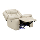  Manufacturer Color_Beige -- Huron 8457BEG-1PW Power Reclining Chair with LED and Charging Ports IMAGE 9