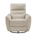  Manufacturer Color_Taupe -- Homelegance Cassian Swivel Glider Leather Match Recliner IMAGE 1
