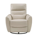  Manufacturer Color_Taupe -- Homelegance Cassian Swivel Glider Leather Match Recliner IMAGE 1