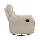  Manufacturer Color_Taupe -- Homelegance Cassian Swivel Glider Leather Match Recliner IMAGE 3