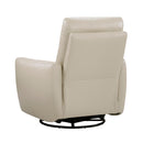  Manufacturer Color_Taupe -- Homelegance Cassian Swivel Glider Leather Match Recliner IMAGE 4