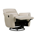  Manufacturer Color_Taupe -- Homelegance Cassian Swivel Glider Leather Match Recliner IMAGE 7
