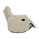  Manufacturer Color_Taupe -- Homelegance Cassian Swivel Glider Leather Match Recliner IMAGE 8