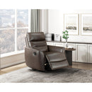  Manufacturer Color_Dark brown -- Cassian 8488DB-1 Swivel Glider Reclining Chair IMAGE 11