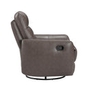  Manufacturer Color_Dark brown -- Cassian 8488DB-1 Swivel Glider Reclining Chair IMAGE 3