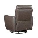  Manufacturer Color_Dark brown -- Cassian 8488DB-1 Swivel Glider Reclining Chair IMAGE 4