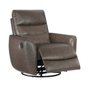  Manufacturer Color_Dark brown -- Cassian 8488DB-1 Swivel Glider Reclining Chair IMAGE 6