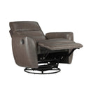  Manufacturer Color_Dark brown -- Cassian 8488DB-1 Swivel Glider Reclining Chair IMAGE 7