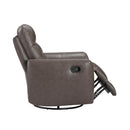  Manufacturer Color_Dark brown -- Cassian 8488DB-1 Swivel Glider Reclining Chair IMAGE 8