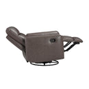  Manufacturer Color_Dark brown -- Cassian 8488DB-1 Swivel Glider Reclining Chair IMAGE 9