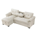  Homelegance Elara 8477BEG*SC 2 pc Reversible Sectional with Pull-out Bed, Reversible Chaise and Hidden Storage IMAGE 12